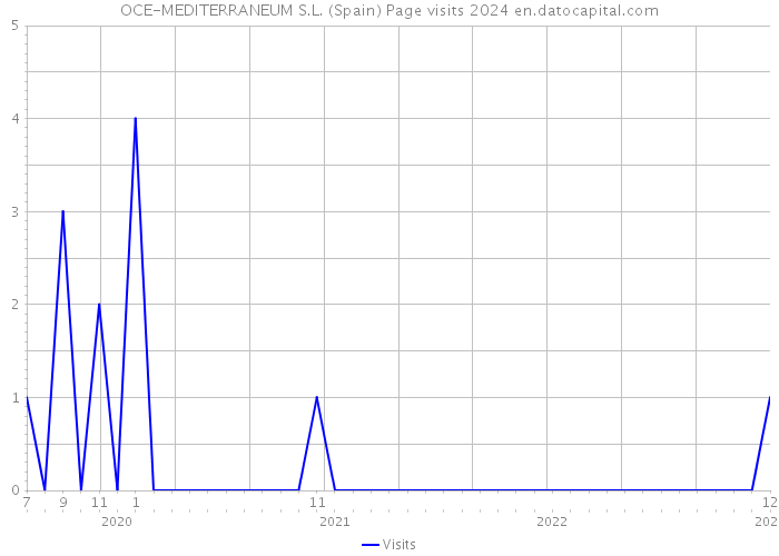OCE-MEDITERRANEUM S.L. (Spain) Page visits 2024 