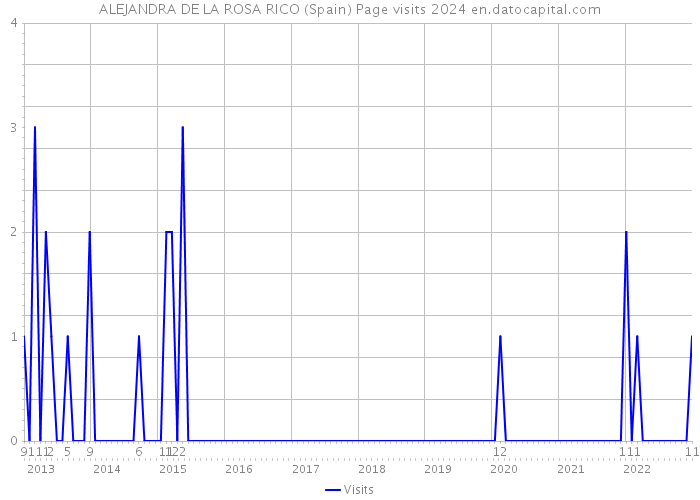 ALEJANDRA DE LA ROSA RICO (Spain) Page visits 2024 