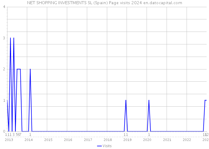 NET SHOPPING INVESTMENTS SL (Spain) Page visits 2024 