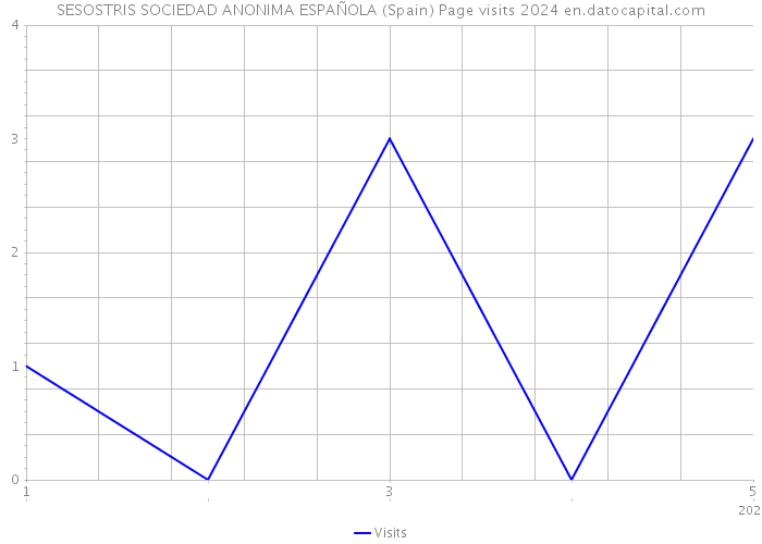 SESOSTRIS SOCIEDAD ANONIMA ESPAÑOLA (Spain) Page visits 2024 