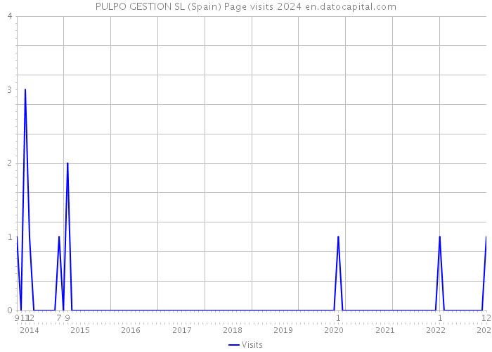 PULPO GESTION SL (Spain) Page visits 2024 