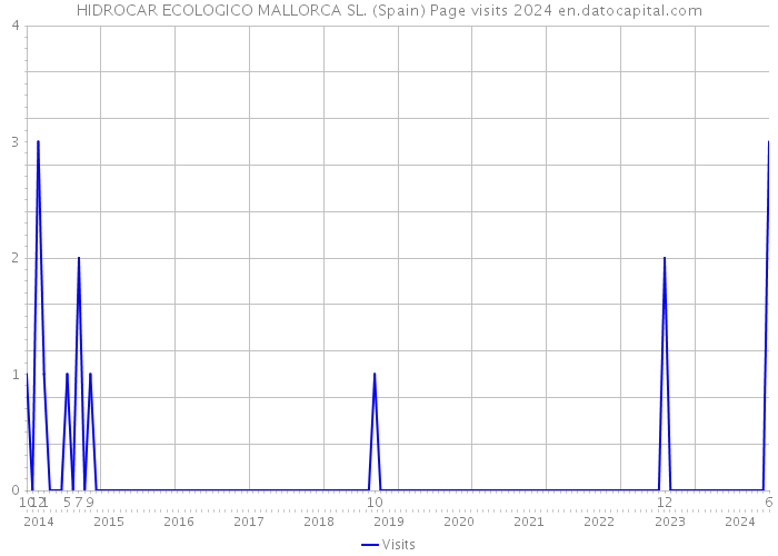 HIDROCAR ECOLOGICO MALLORCA SL. (Spain) Page visits 2024 