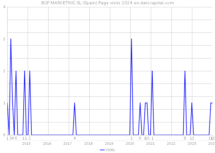 BGP MARKETING SL (Spain) Page visits 2024 