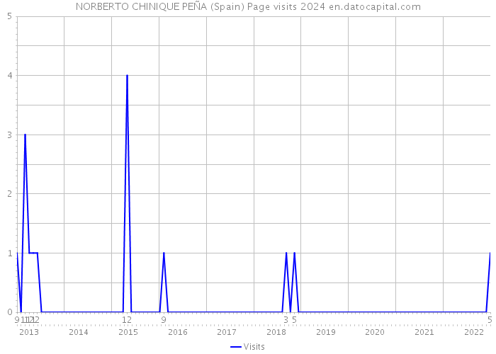 NORBERTO CHINIQUE PEÑA (Spain) Page visits 2024 