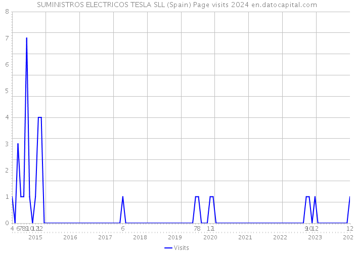 SUMINISTROS ELECTRICOS TESLA SLL (Spain) Page visits 2024 