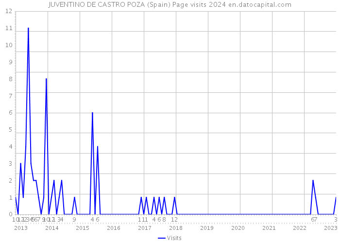 JUVENTINO DE CASTRO POZA (Spain) Page visits 2024 