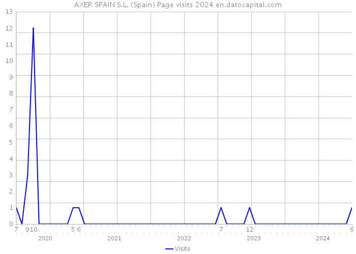 AXER SPAIN S.L. (Spain) Page visits 2024 