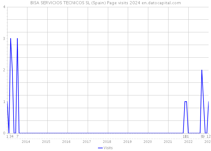 BISA SERVICIOS TECNICOS SL (Spain) Page visits 2024 