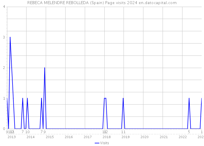 REBECA MELENDRE REBOLLEDA (Spain) Page visits 2024 