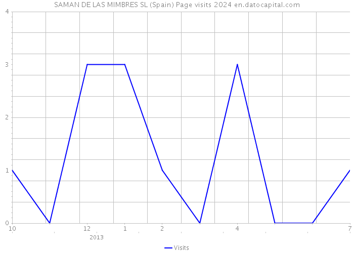 SAMAN DE LAS MIMBRES SL (Spain) Page visits 2024 