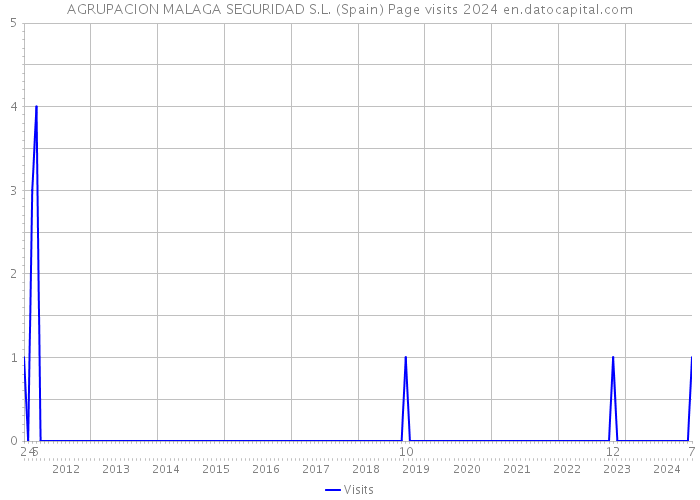 AGRUPACION MALAGA SEGURIDAD S.L. (Spain) Page visits 2024 