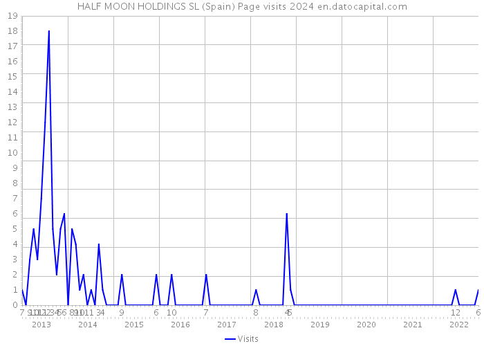 HALF MOON HOLDINGS SL (Spain) Page visits 2024 