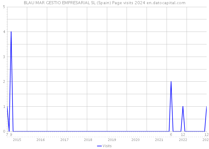 BLAU MAR GESTIO EMPRESARIAL SL (Spain) Page visits 2024 