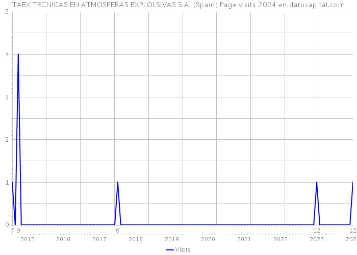 TAEX TECNICAS EN ATMOSFERAS EXPLOLSIVAS S.A. (Spain) Page visits 2024 