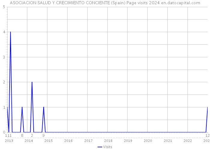 ASOCIACION SALUD Y CRECIMIENTO CONCIENTE (Spain) Page visits 2024 