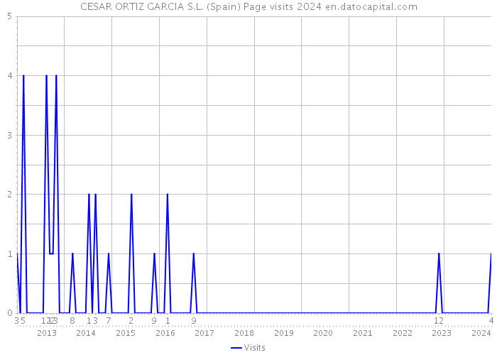 CESAR ORTIZ GARCIA S.L. (Spain) Page visits 2024 