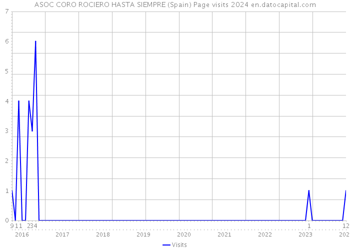 ASOC CORO ROCIERO HASTA SIEMPRE (Spain) Page visits 2024 