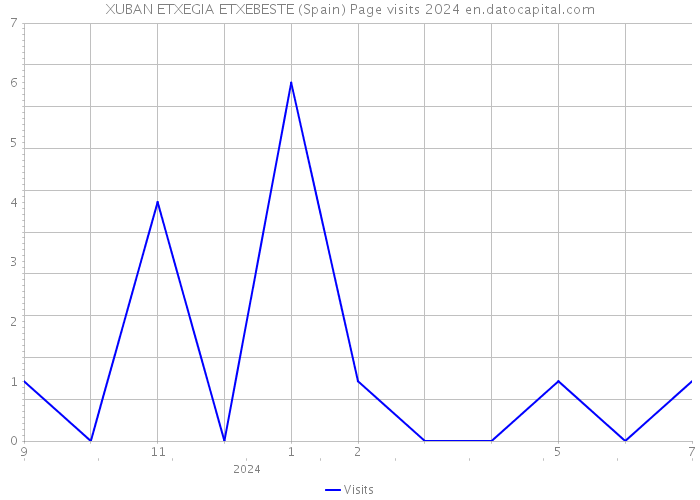 XUBAN ETXEGIA ETXEBESTE (Spain) Page visits 2024 