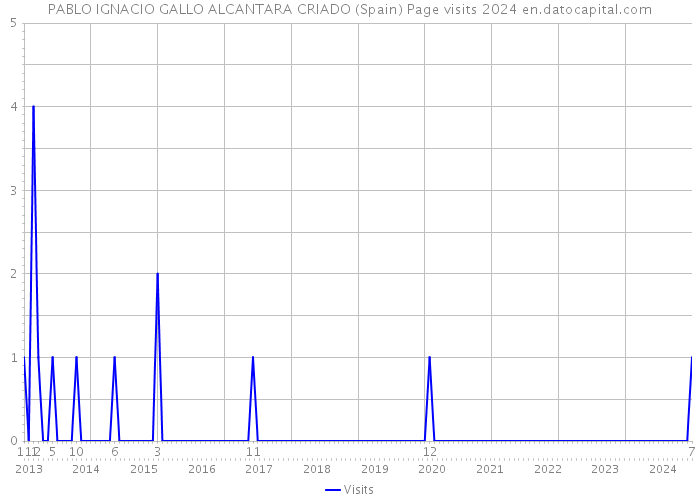 PABLO IGNACIO GALLO ALCANTARA CRIADO (Spain) Page visits 2024 