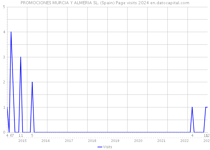 PROMOCIONES MURCIA Y ALMERIA SL. (Spain) Page visits 2024 