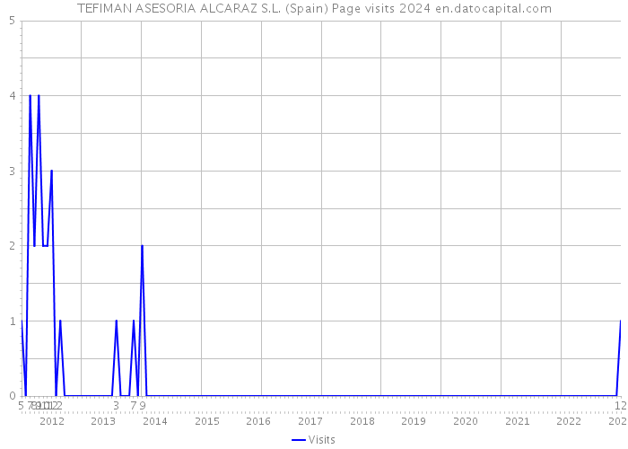 TEFIMAN ASESORIA ALCARAZ S.L. (Spain) Page visits 2024 