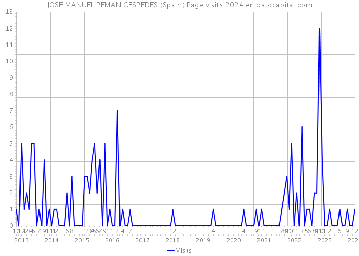 JOSE MANUEL PEMAN CESPEDES (Spain) Page visits 2024 