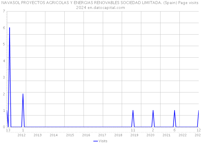 NAVASOL PROYECTOS AGRICOLAS Y ENERGIAS RENOVABLES SOCIEDAD LIMITADA. (Spain) Page visits 2024 