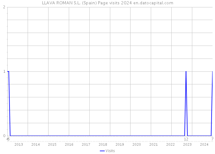 LLAVA ROMAN S.L. (Spain) Page visits 2024 