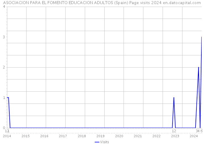 ASOCIACION PARA EL FOMENTO EDUCACION ADULTOS (Spain) Page visits 2024 