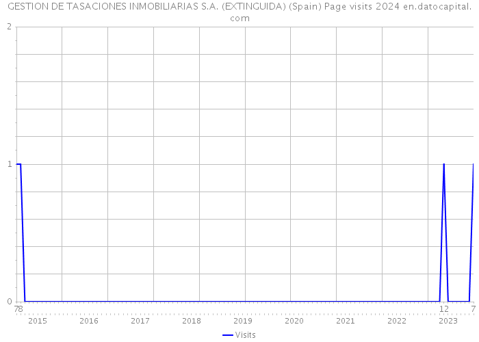 GESTION DE TASACIONES INMOBILIARIAS S.A. (EXTINGUIDA) (Spain) Page visits 2024 