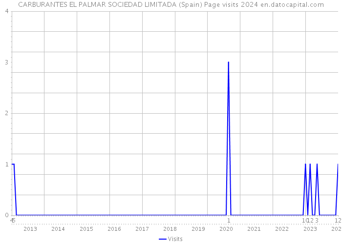 CARBURANTES EL PALMAR SOCIEDAD LIMITADA (Spain) Page visits 2024 
