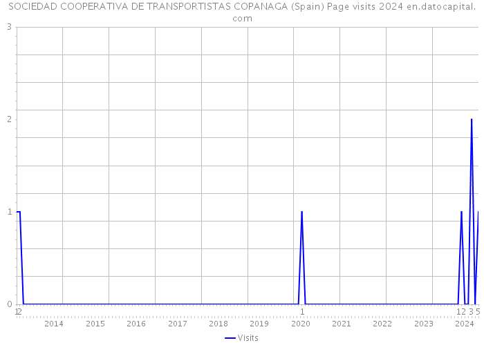 SOCIEDAD COOPERATIVA DE TRANSPORTISTAS COPANAGA (Spain) Page visits 2024 