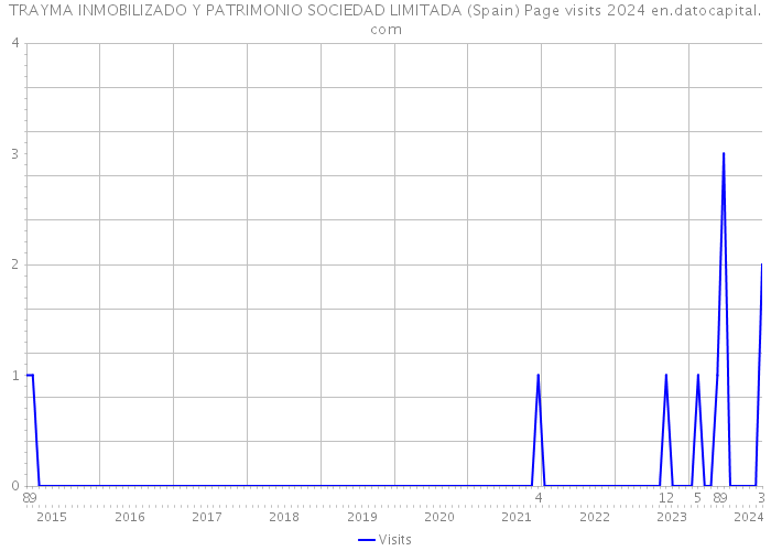 TRAYMA INMOBILIZADO Y PATRIMONIO SOCIEDAD LIMITADA (Spain) Page visits 2024 