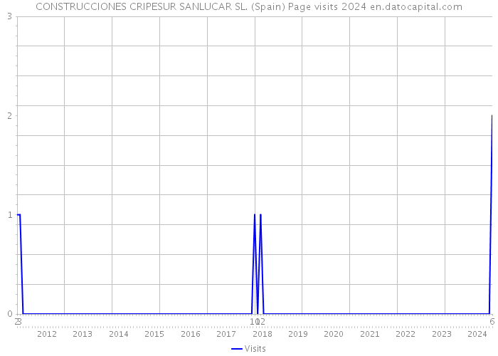 CONSTRUCCIONES CRIPESUR SANLUCAR SL. (Spain) Page visits 2024 