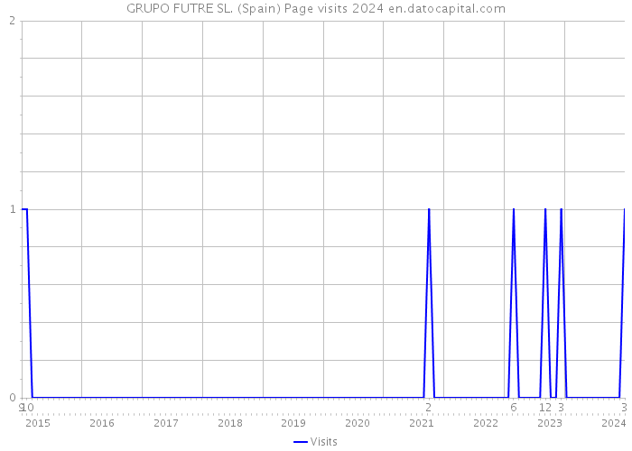 GRUPO FUTRE SL. (Spain) Page visits 2024 