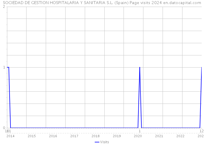 SOCIEDAD DE GESTION HOSPITALARIA Y SANITARIA S.L. (Spain) Page visits 2024 