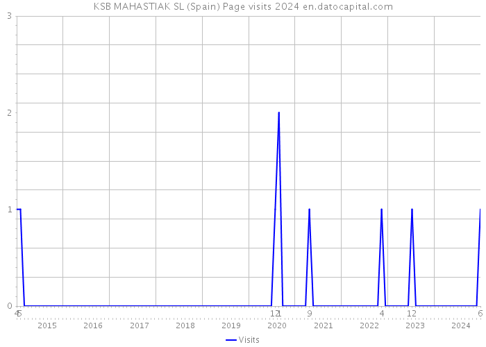 KSB MAHASTIAK SL (Spain) Page visits 2024 