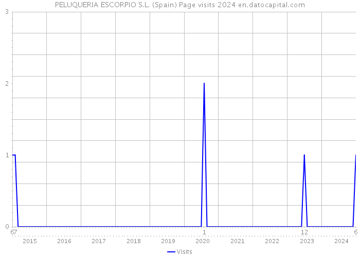 PELUQUERIA ESCORPIO S.L. (Spain) Page visits 2024 