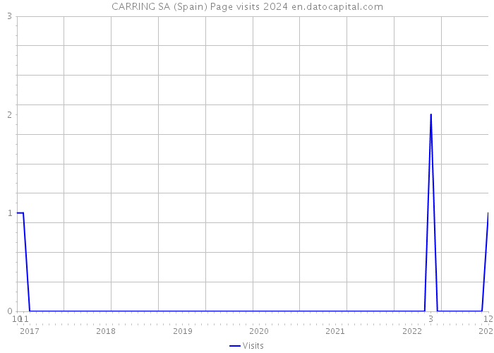 CARRING SA (Spain) Page visits 2024 