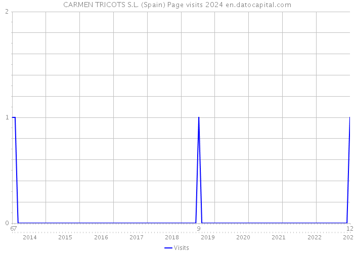 CARMEN TRICOTS S.L. (Spain) Page visits 2024 