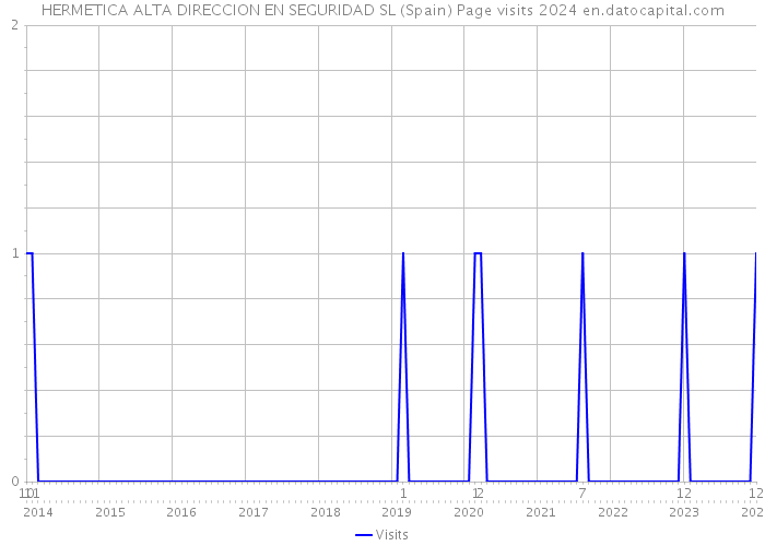 HERMETICA ALTA DIRECCION EN SEGURIDAD SL (Spain) Page visits 2024 
