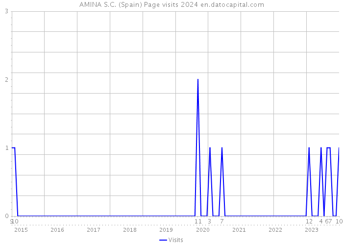AMINA S.C. (Spain) Page visits 2024 