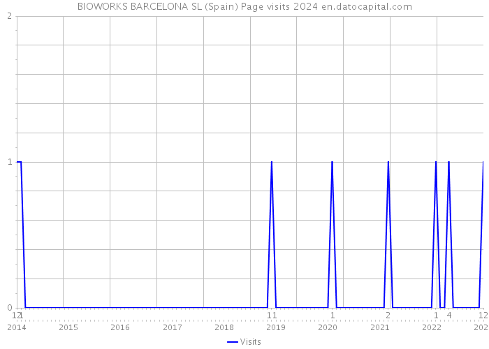 BIOWORKS BARCELONA SL (Spain) Page visits 2024 