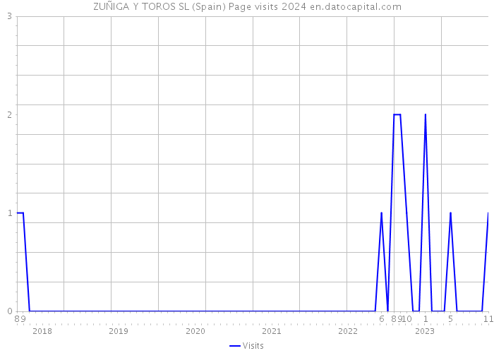ZUÑIGA Y TOROS SL (Spain) Page visits 2024 
