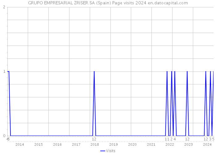 GRUPO EMPRESARIAL ZRISER SA (Spain) Page visits 2024 