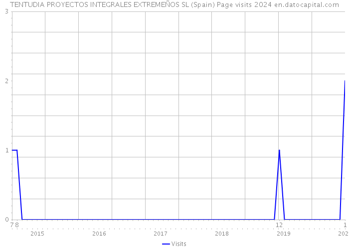 TENTUDIA PROYECTOS INTEGRALES EXTREMEÑOS SL (Spain) Page visits 2024 