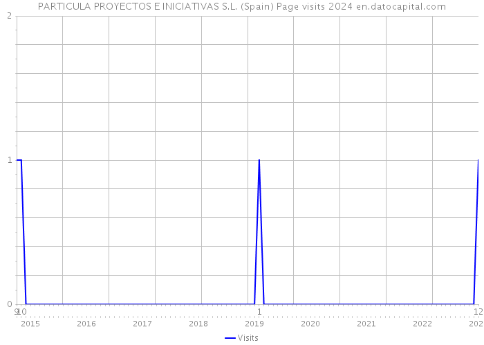 PARTICULA PROYECTOS E INICIATIVAS S.L. (Spain) Page visits 2024 