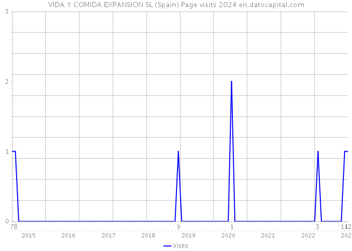 VIDA Y COMIDA EXPANSION SL (Spain) Page visits 2024 