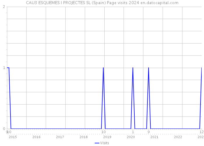 CAU3 ESQUEMES I PROJECTES SL (Spain) Page visits 2024 