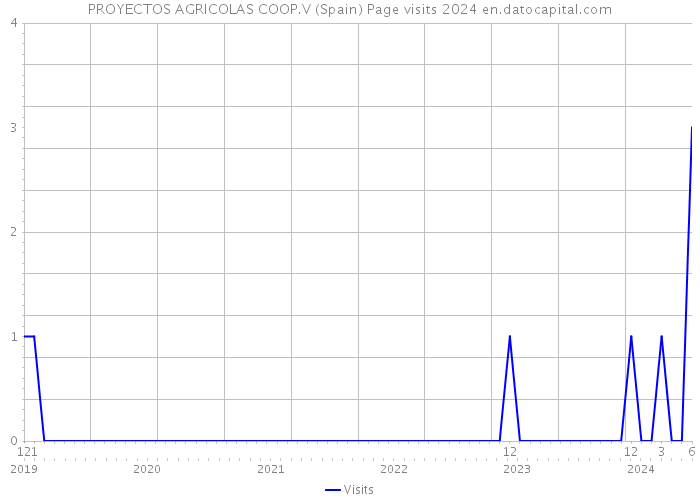 PROYECTOS AGRICOLAS COOP.V (Spain) Page visits 2024 